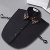 Perfect Match Fashion Beaded Fake Collar Women Detachable Collars Black False Collars Woman Removable Chiffon Half Shirt Tie Nep Kraagie