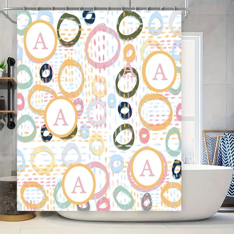 

Geometric Charm: Personalized Letter A Shower Curtain for a Modern and Stylish Bathroom Décor 90x180cm