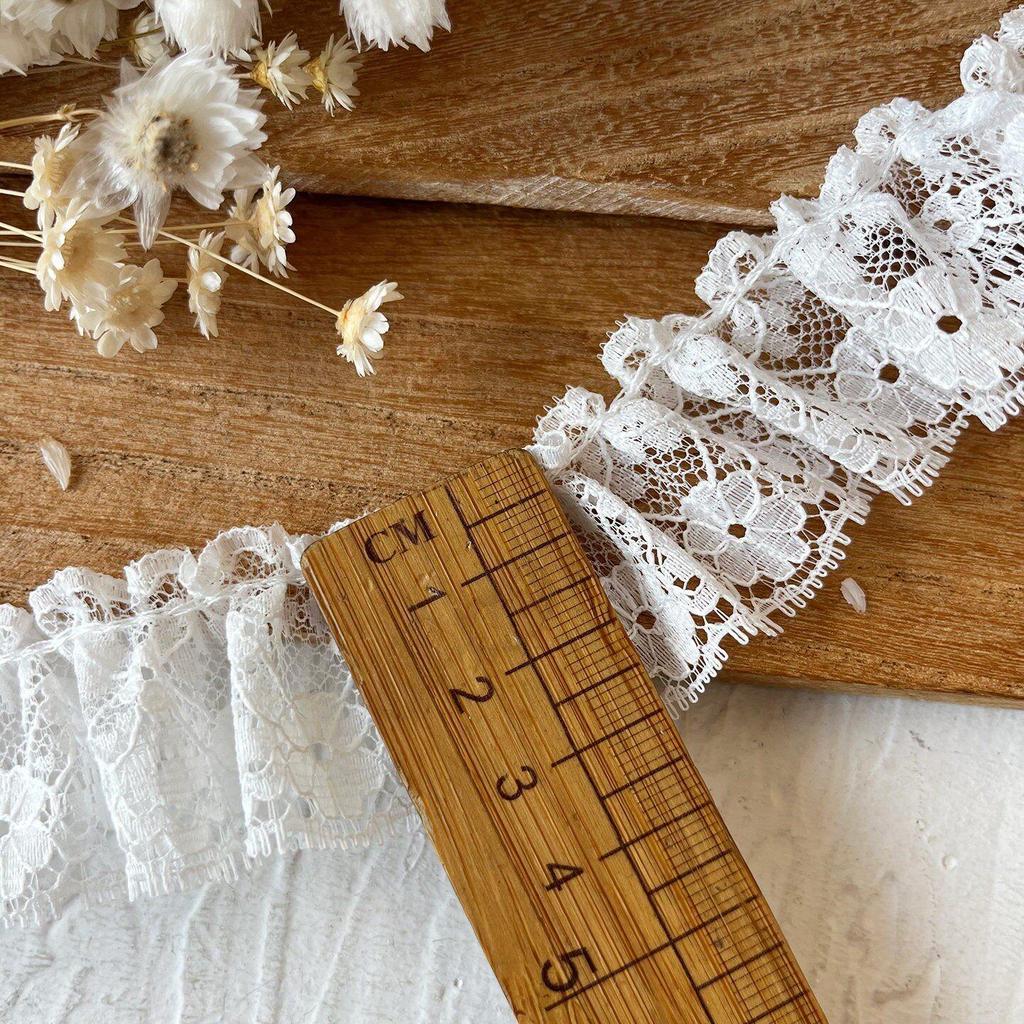 Handmade Lace Trim: Mesh for Baby Clothes, Curtains, Skirts, Pleated Decorative Fabric