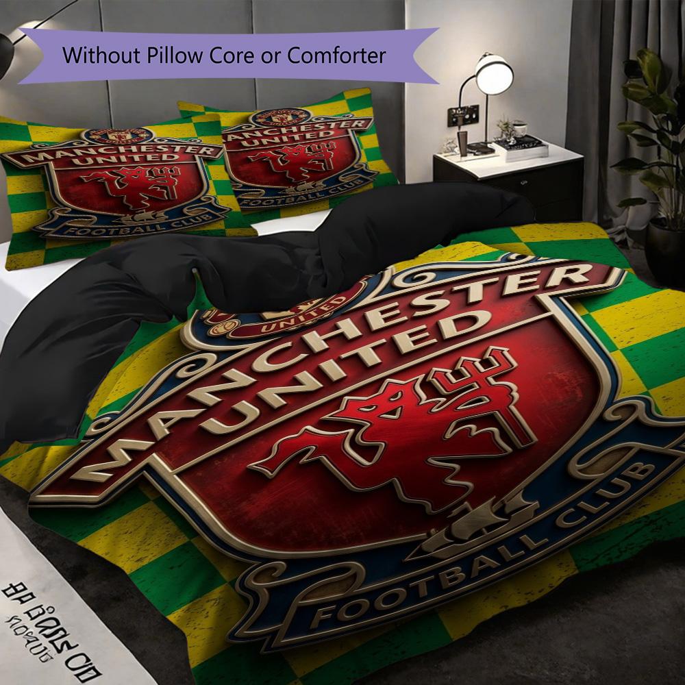 Manchester Legacy Bedding (1 * duvet cover + 2 * pillowcase, without core) 2D Flat Christmas birthday gift Duvet cover and pillowcase Bedding set