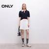 ONLY Women's Polo Collar Wool Blend Short Sleeve Knit Top