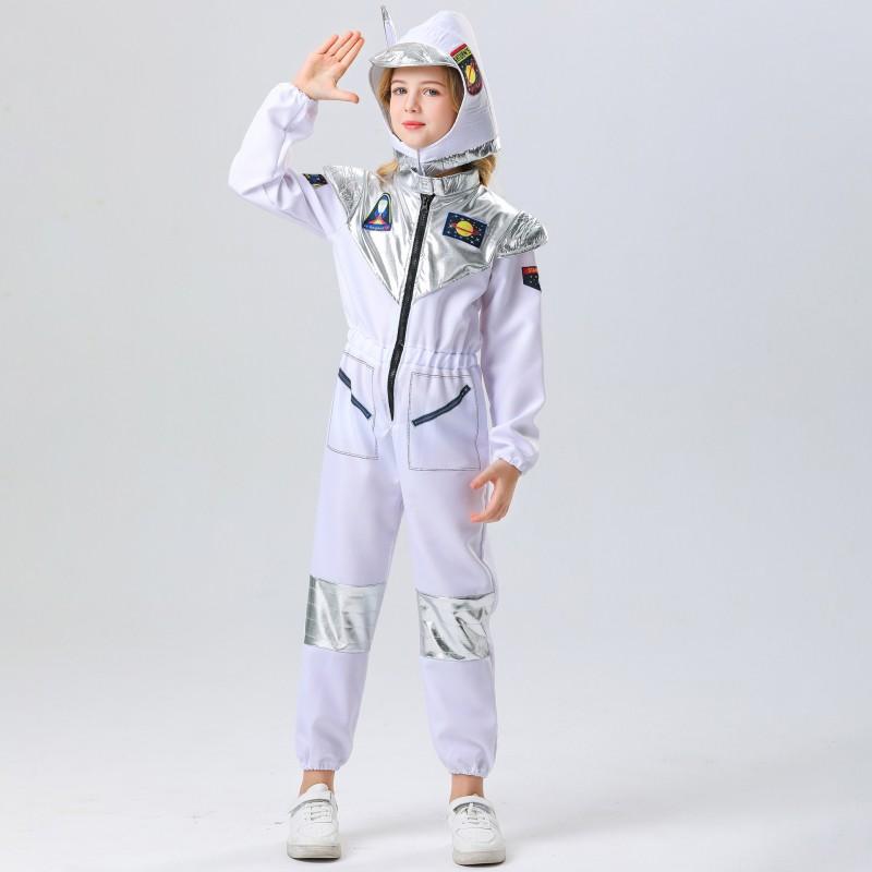 Girls Astronaut Costume Kids Space Suit Childrens Day Cosplay Performance