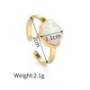 Anello Aperto INS Moda Acciaio Inossidabile Stella Marina Perla - Anello Dito Esagerato Placcato Oro 18K da Donna
