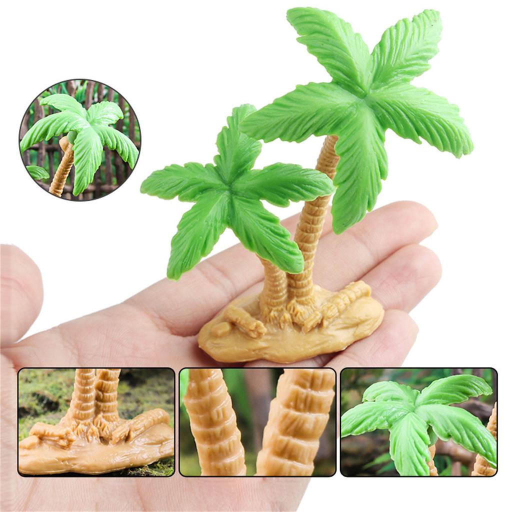 Exquisites Unique Mini Landscape Artificial Coconut Tree Model Trees Fake Miniature Trees Fairy Garden Landscape Scenery