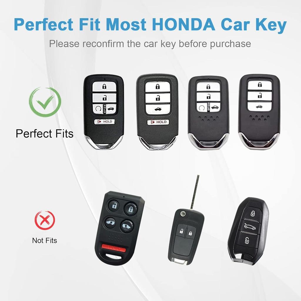 OFFWEGO Key Fob Cover for Honda Accord Civic CRV Pilot Ridgeline Odyssey Soft TPU Key Case Protection for Honda Smart Protector Remote Start Key,