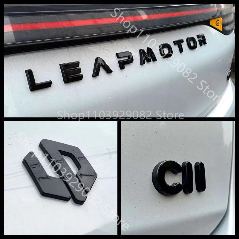 For Leapmotor C10 C16 C11 B10 Blackened Car Emblem Letter Sticker Black Warrior Exterior Modification Accessories