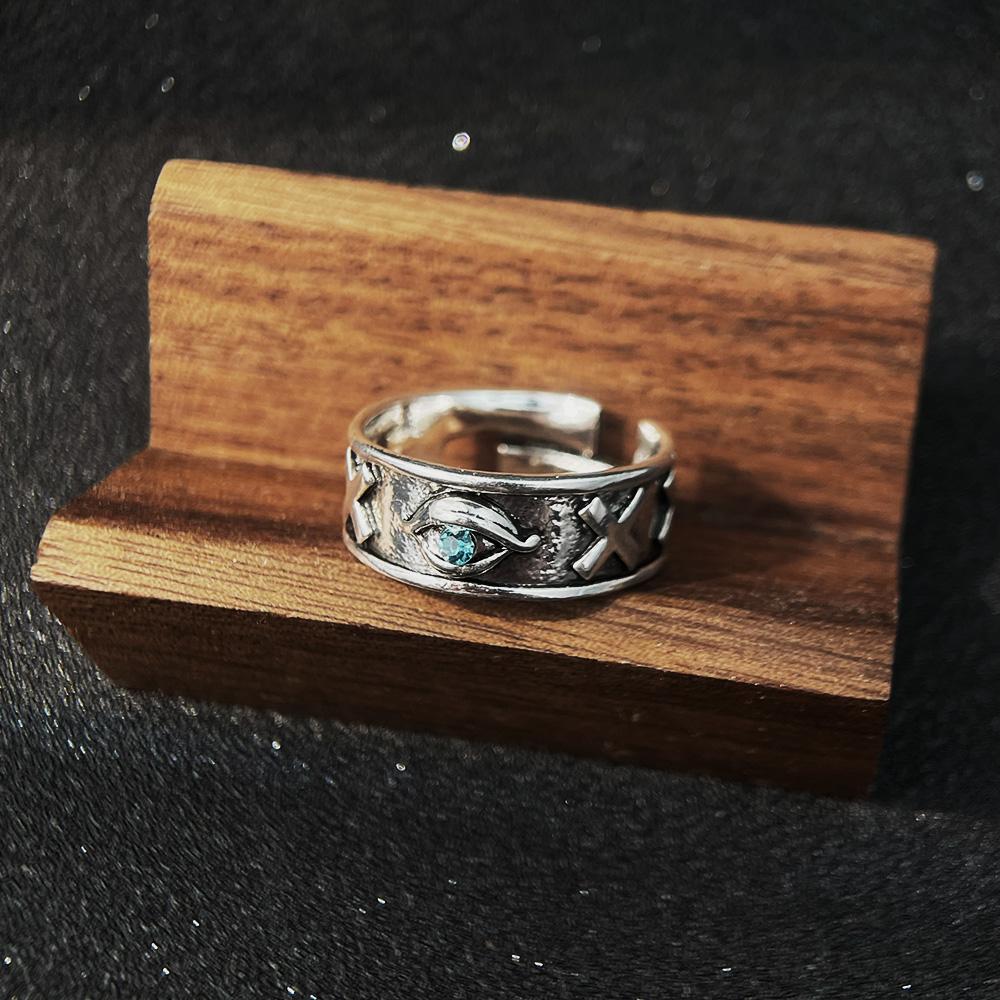 Ретро Кольцо Всевидящее Око Регулируемое Открытое Кольцо Панк Готика Мистическое Кольцо Для Мужчин Женщин Дерзкое Винтажные Аксессуары Унисекс Подарок resizable