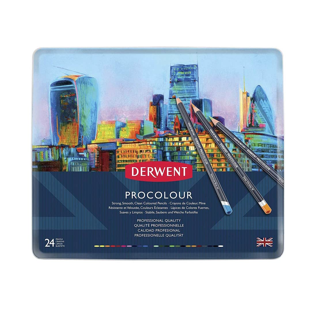 Derwent Procolour Colored Pencils 24-Color Set (Domestic Authentic Product) 2302506