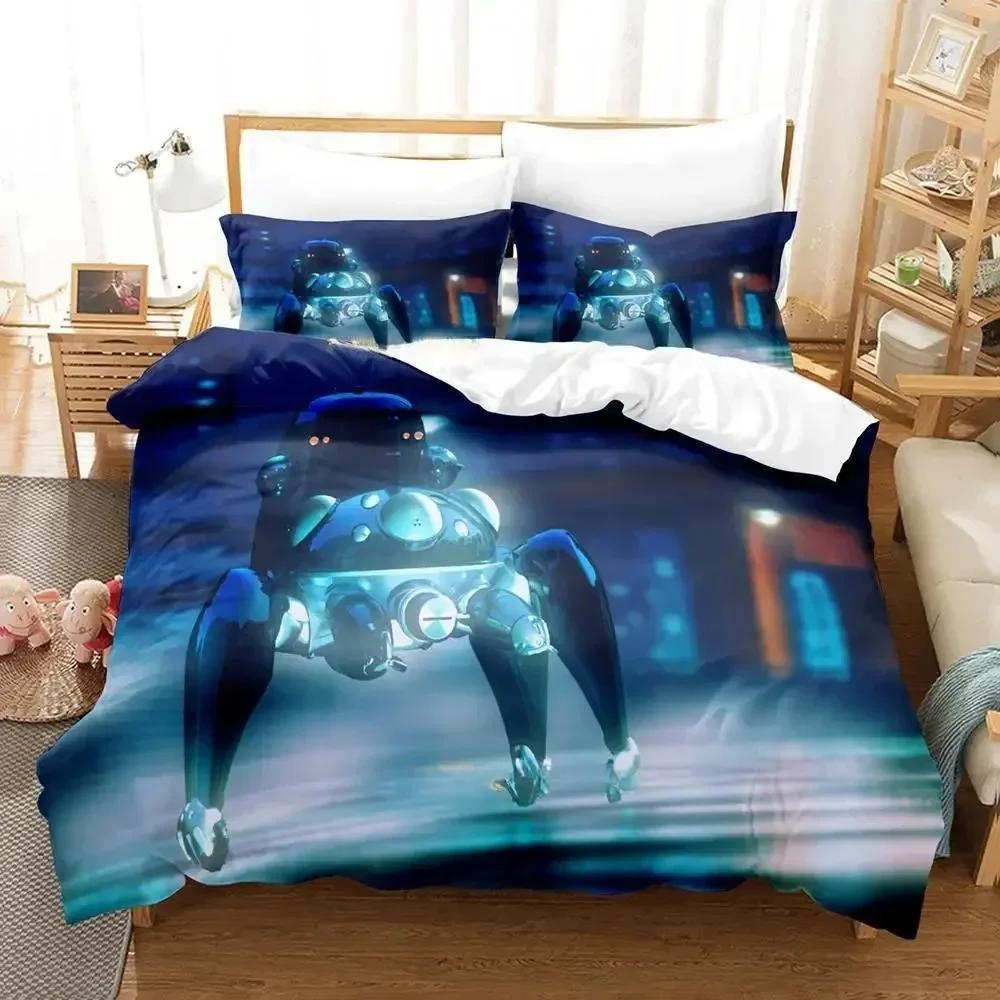 Ghost In The Shell Bedding Set Single Twin Full Queen King Size Bed Set Adult Kid Bedroom Duvetcover Sets 3D Anime Bed Sheet Set