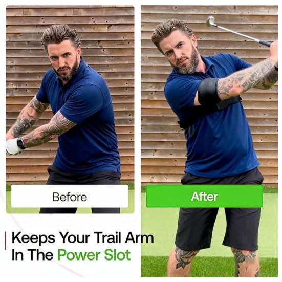 Entraîneur de swing de golf Bande de bras Hommes Femmes Correcteur de posture de swing Bande élastique Golf