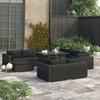 VidaXL Garden Furniture 10 Pcs with Cushions Garden Lounge Outdoor Furniture Patio Furniture 46756