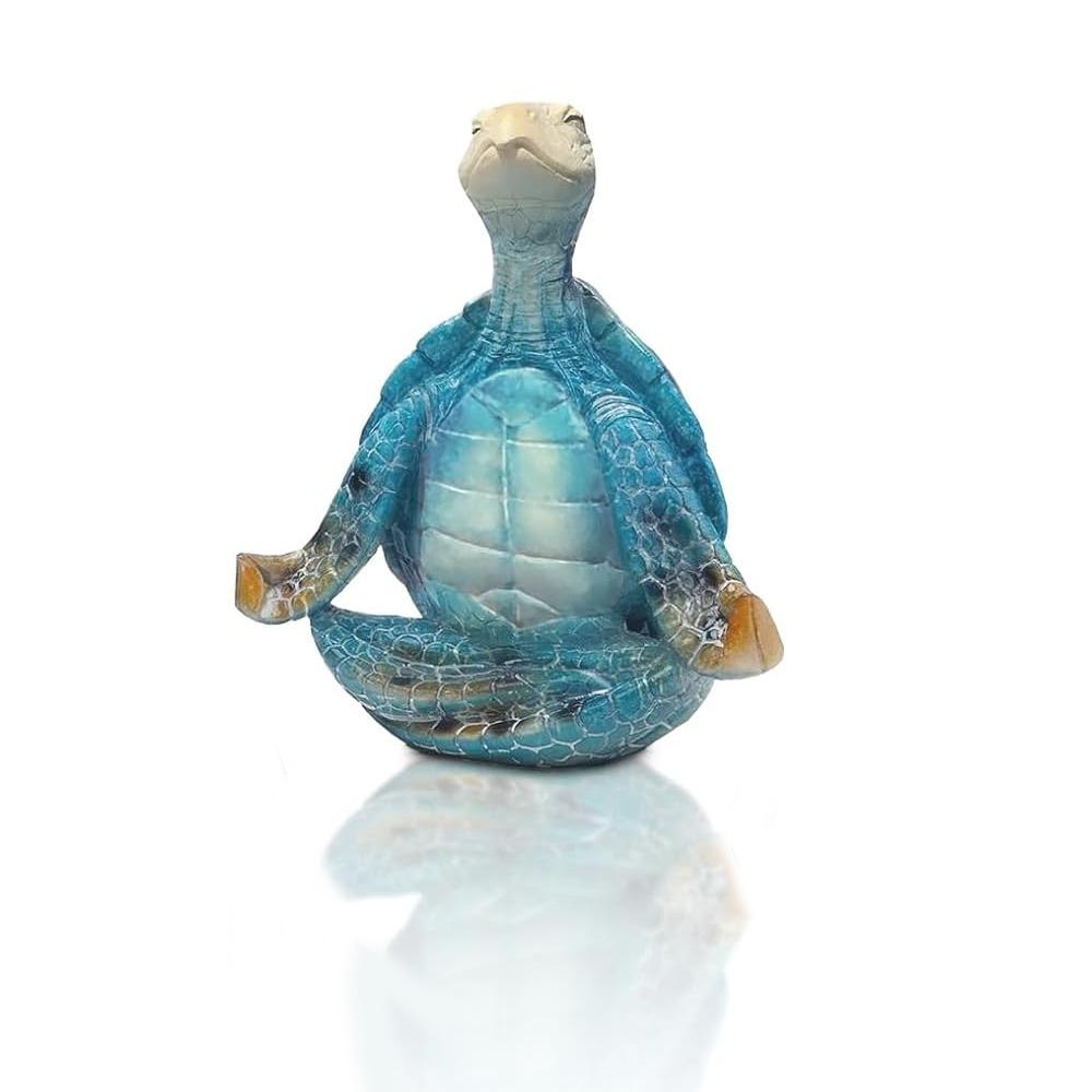 with Non-Slip Base Yoga Sea Turtle Figurines Zen Ocean Theme Charm Table Shelf Sculptures Beach Bathroom Office Decoration