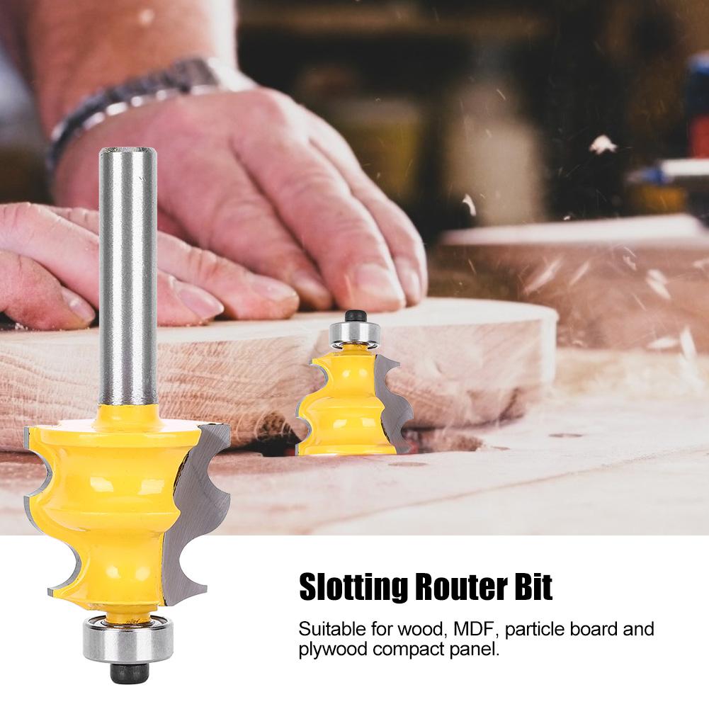 Milling Cutter Router Bit Woodworking Tool Hardware Accessory Round Handle Steel 8mm