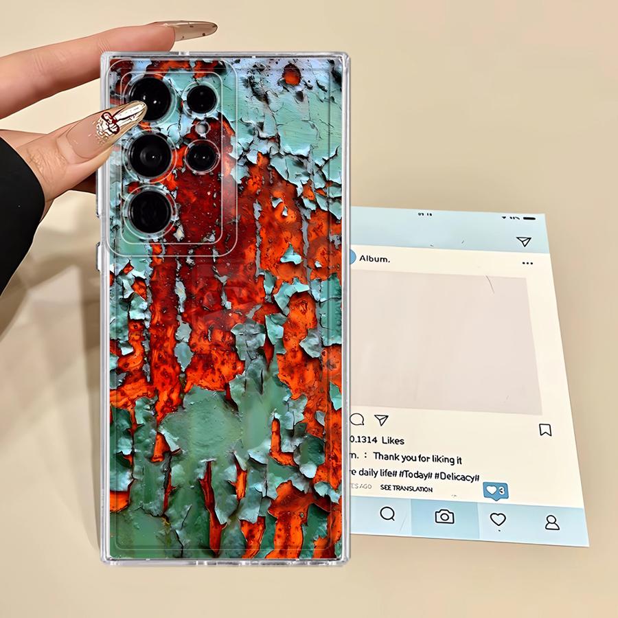 Retro Rust Phone Cover Case for Samsung Galaxy S26 S25 Edge S20 Plus S23 Ultra S24 S21 Note 20 Ultra 10 S22 FE