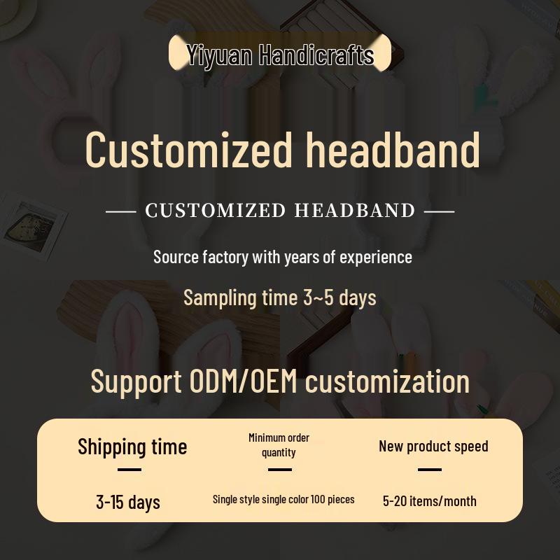BuBu Elf Ear Plush Headband: Cute Cartoon Wash Face & Outdoor Hair Accessory for Women