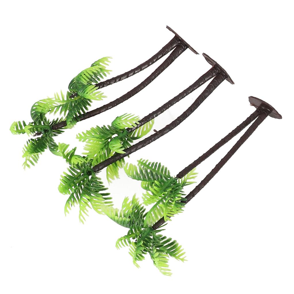 5Pcs Plastic Coconut Palm Trees for Miniature Garden Design Terrarium Assembly Fairy Garden Scenes Dollhouse Outdoor Decor
