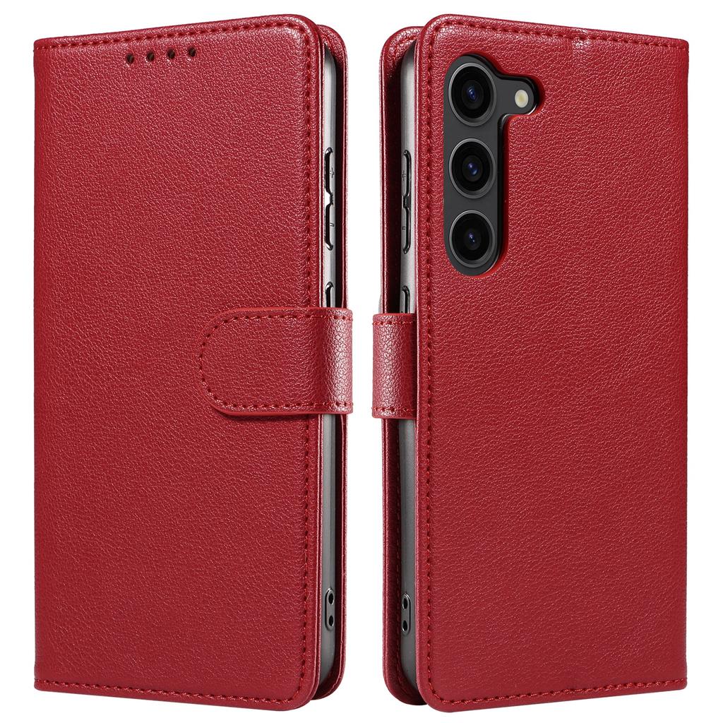 For Samsung Galaxy S23 Leather Case Litchi Texture RFID Blocking Wallet Stand Phone Cover