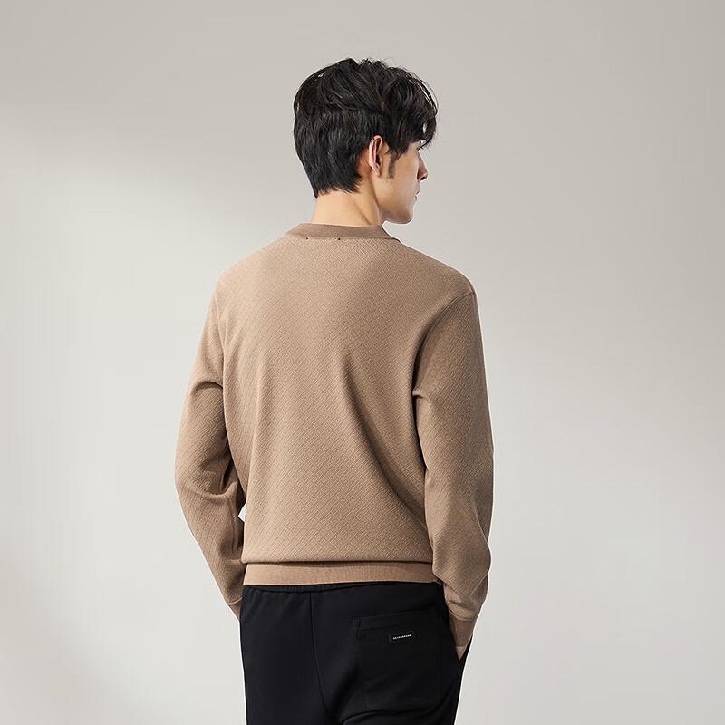 

Qipai Men s Wool-Blend Fleece-Lined Geometric Jacquard Sweatshirt L