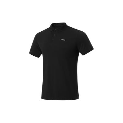 Comfortable Moisture-Wicking Short Sleeve Polo Shirt Men Tops Black APLU125-5