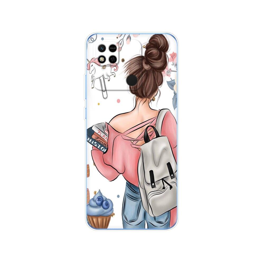 For Redmi 10A Case Back Cover For Xiaomi Redmi 10A Phone Case Redmi10A Bag Tpu Soft Silicon Protective Bumper Etui Funda Coque