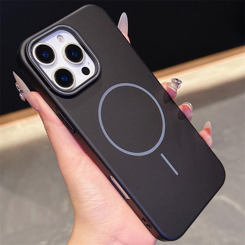 

Frosted Magnetic Hard Case for iPhone Models: 12, 13, 14, 15, 16 Pro Max - Full Coverage PC iPhone 16 Plus