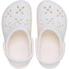 Crocs Classic Clog Floral Cutout Comfortable Slip-Resistant Durable Low-Top Walker Shoes Baby Shoes White 210944-0WV