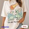 Oh Shit the Economy Comfort Colors T-Shirt, Dinosaur Shirt, Funny Quote Retro, Snarky Sarcastic Quote Unisex Tee, Funny Psychopath Shirt