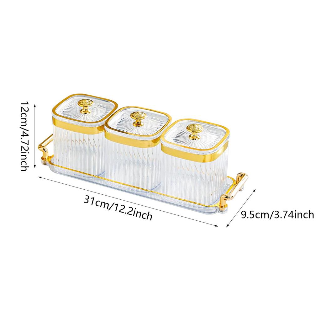 Dried Fruit Plate Divided Serving Dishes Multifunctional Candy Nuts Dish with Lid Appetizer Plate for Home Wedding Appetizer