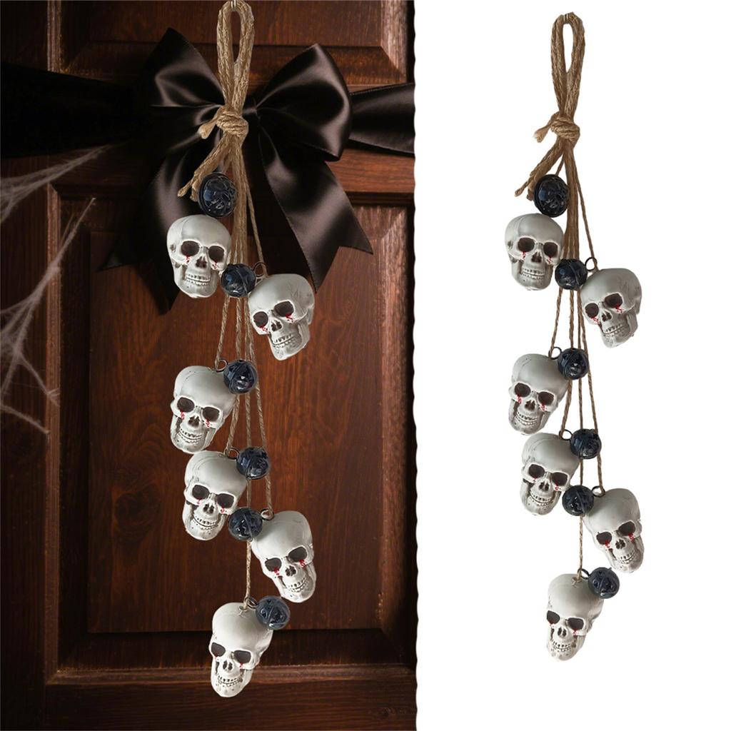Halloween Horror Blutendes Stirnband Schwarzer Glockenanhänger Ornamente Halloween Weihnachtsbaum Kamin Balkon Tischdekoration