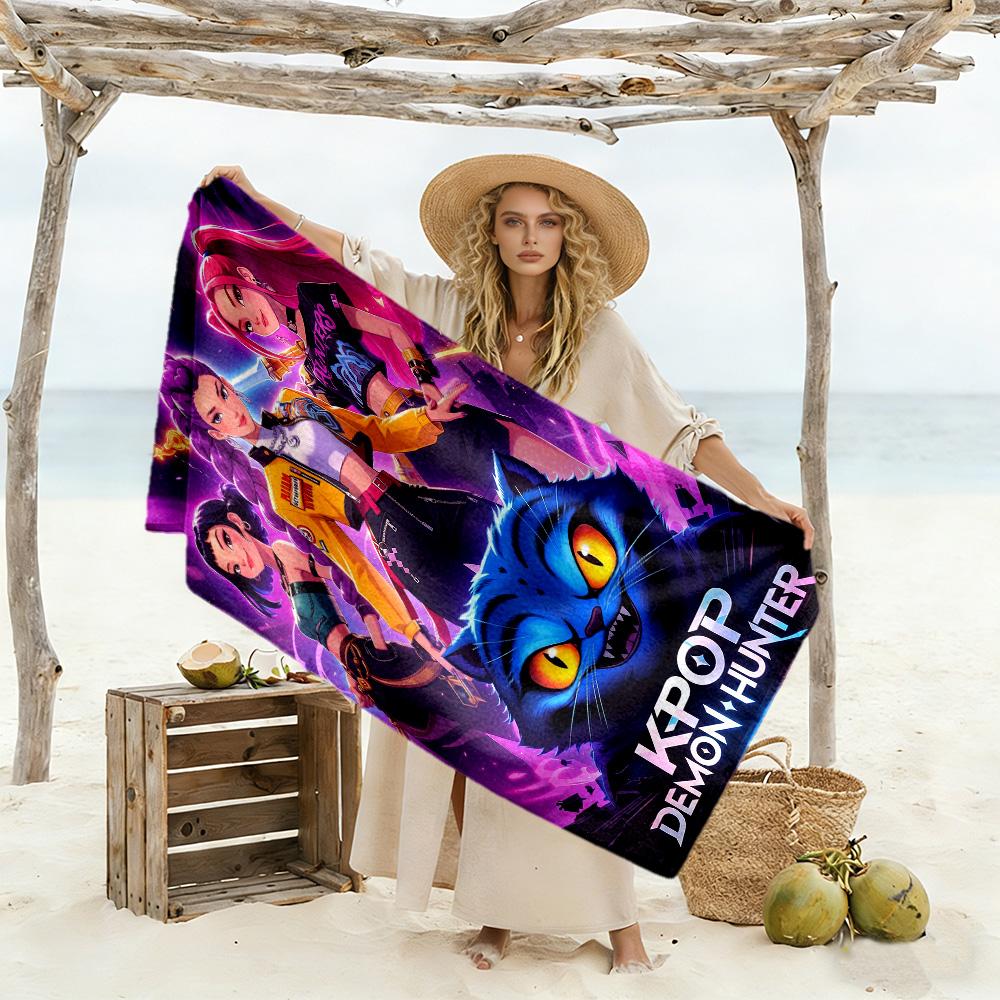 Virtual Fashion Show Beach Towel Quick-Dry Soft Microfiber Comfortable Lightweight Suitable for Swimming, Gym, Camping, Yoga Vacation