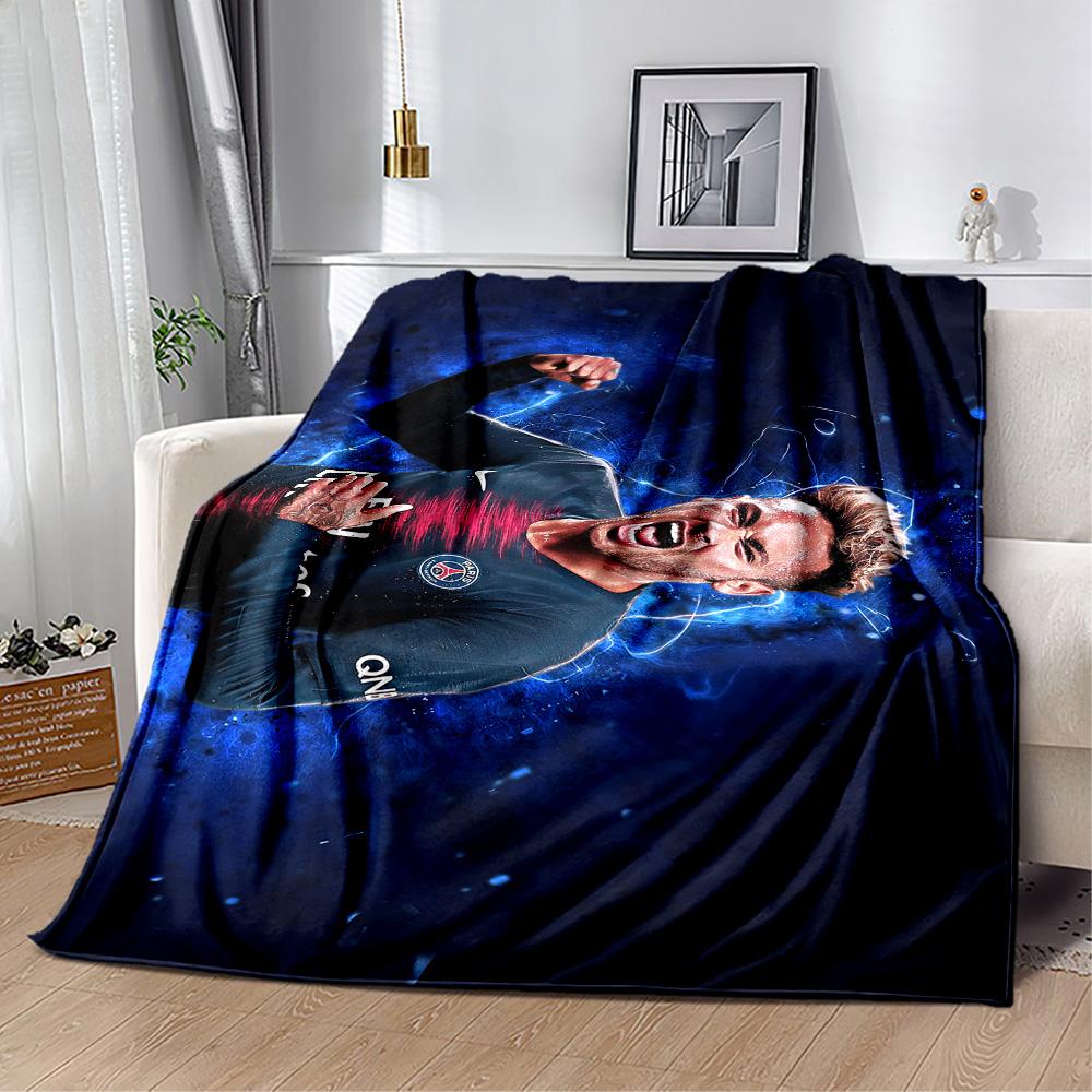 Neymar Brazil Jersey Blanket Soft Warm Cozy Perfect for Bedding Picnics Seaside All-Season Use Modern Gift for Travel Home Birthdays