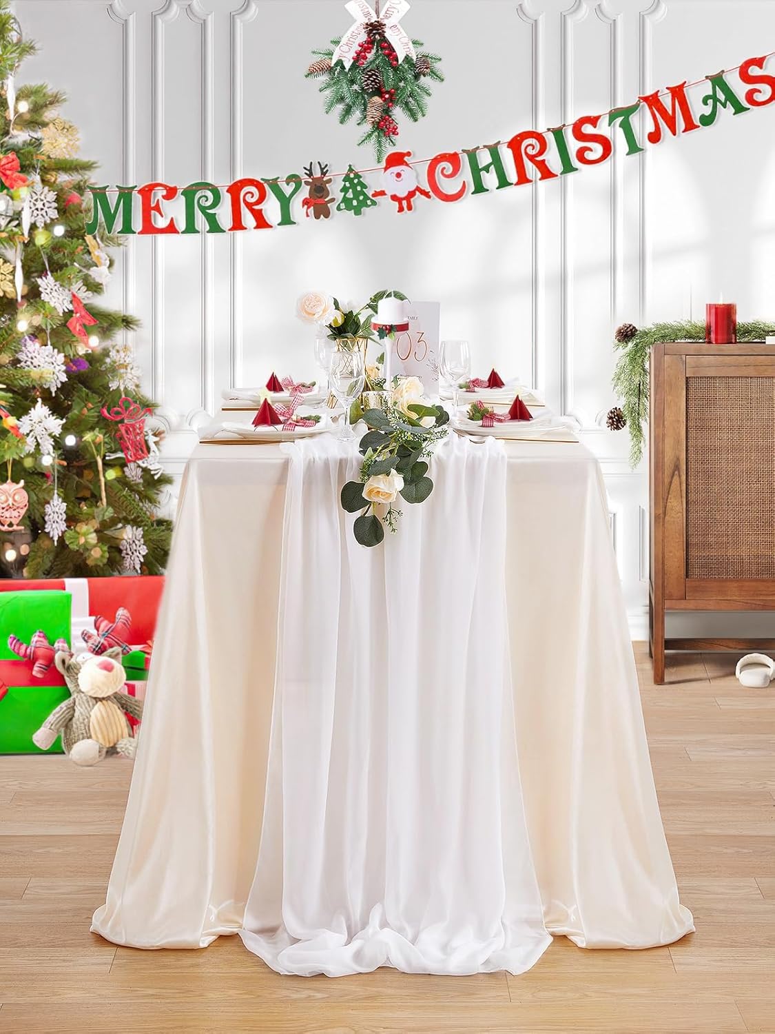 

Pink Chiffon Table Runner Romantic Sheer Table Decorations Long Tulle Runner for Wedding Bridal Shower Party Supplies Decor 30x180cm белый