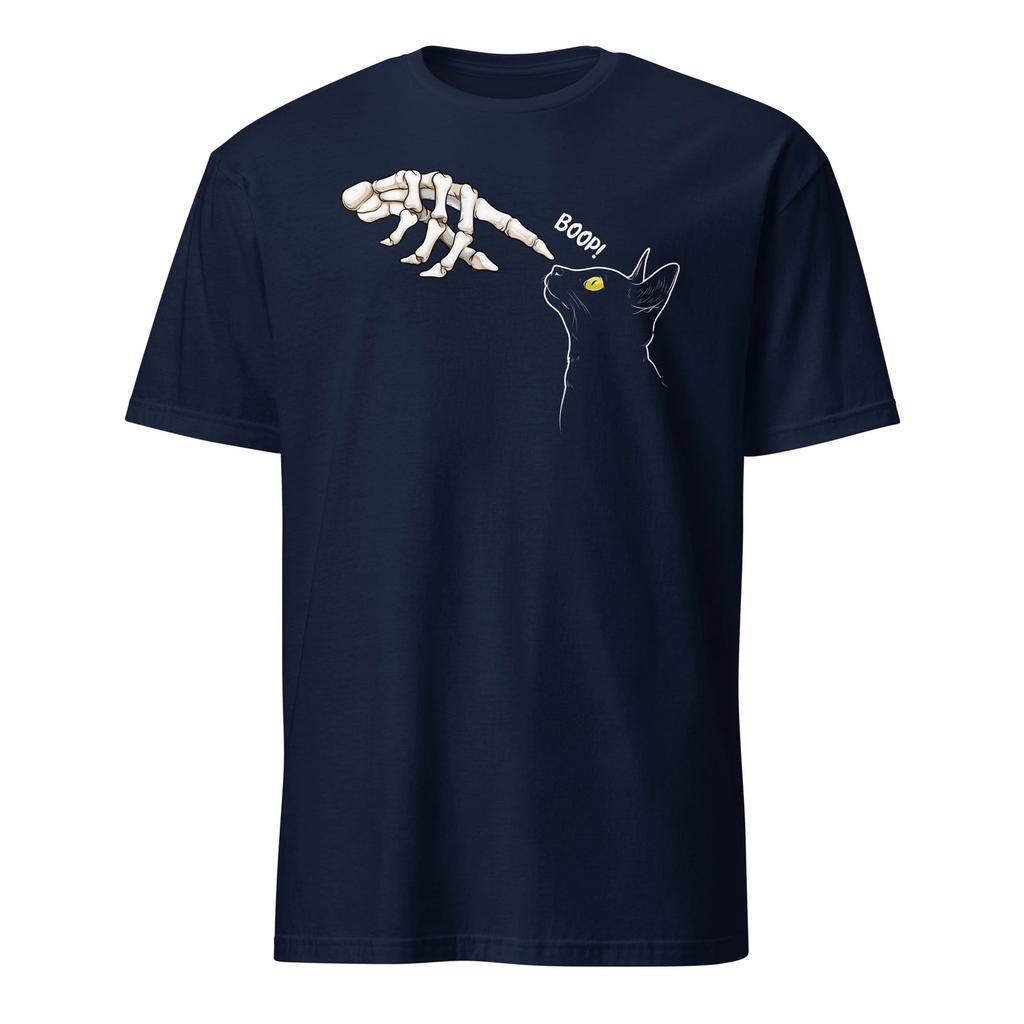 Maglietta di Halloween per Gatti Divertente Scheletro Halloween Mano Boop Gatto Maglietta Taglia S-3XL