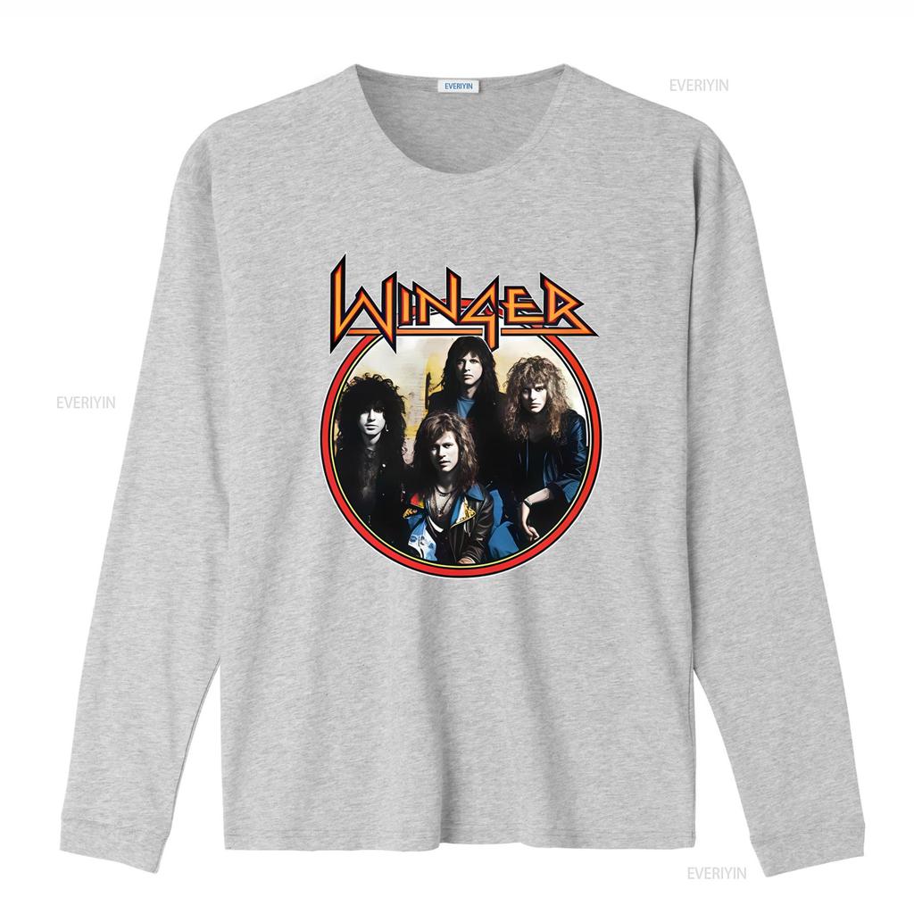 Winger Band Konzert Rock Musik Druck T-Shirt Baumwolle Alle Größen vintage Gewaschen Herren Grafik Atmungsaktiv Oberteil Für Den Alltag