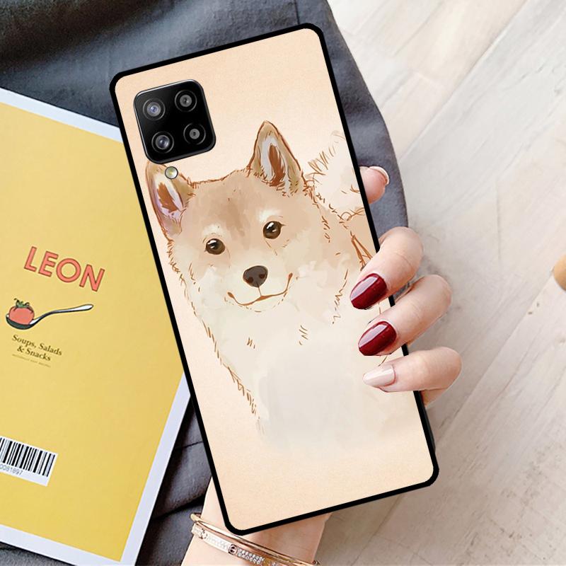 Shiba Inu Cute Cartoon Art For Samsung Galaxy A55 A35 A15 A22 A32 A52 A54 A34 A14 A53 A33 A56 A36 A26 A16 A05 A06 Case
