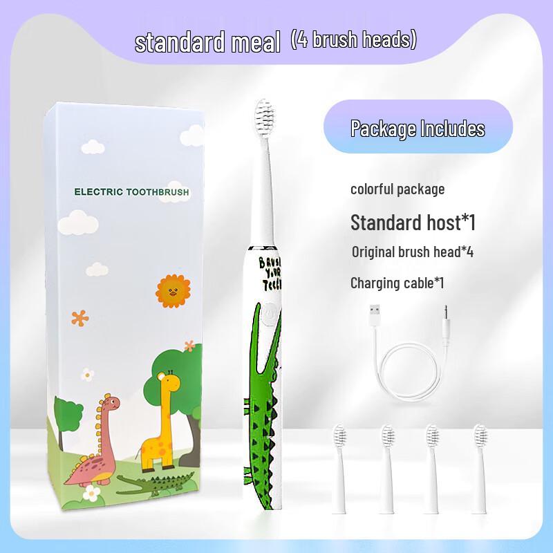 

NEMASU Kids Sonic Electric Toothbrush with 4 Heads