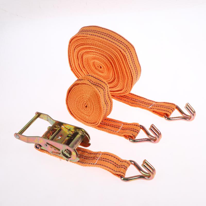 1 Sett 40 mm Bred 3-12 Meter Dobbel Krok Lastesikringsstropper Kraftige Skralle Laste stropper Lastebil Tilhenger Transport Surring