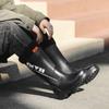 New high tube rain shoes women's water shoes fashion rain boots outdoor rubber shoes fleece thickened non-slip water boots