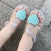 New Summer Children Jelly Princess Sandals Sweet Heart Shaped Girls Toddlers Baby Breathable Hollow Shoes