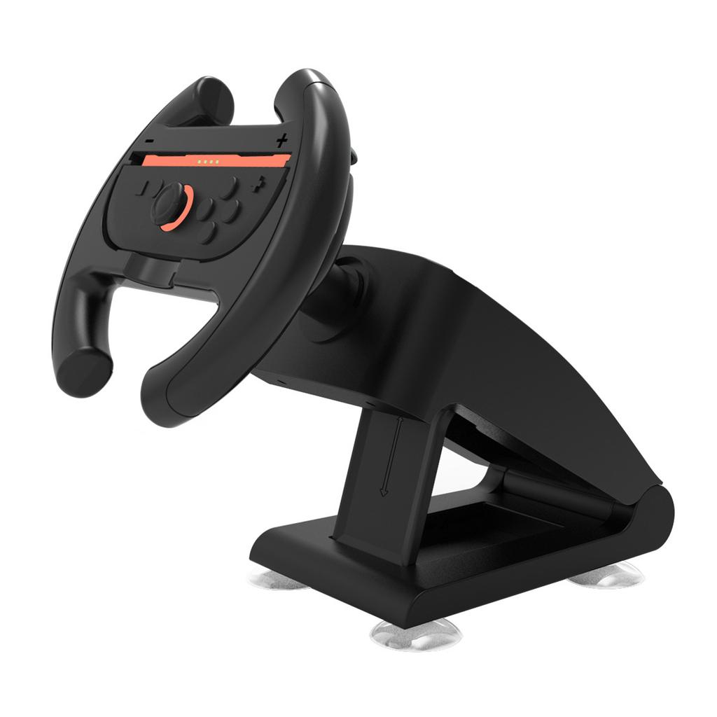 KJH-NS2-037 For Nintendo Switch/Switch 2 Racing Wheel Stand Joy-Con Holder Gaming Grip with Suction Cup Base