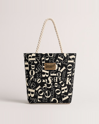 Bolso de mujer de lona de gran capacidad, bolso de mano con letras, elegante bolso de mano para el trabajo, bolso de hombro para la axila