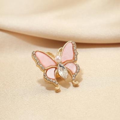 Broche Antirreflejos de Mariposa Corsage Pin de Alta Gama Sentido del Diseño Nicho Lujo y Elegancia Pin para Cuello de Pecho
