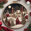 1set Christmas Snow Scene DIY Cross Stitch Kit - Suitable for Beginners, Includes Tools, Stitch Tutorial, and Embroidery Fabric Material Set