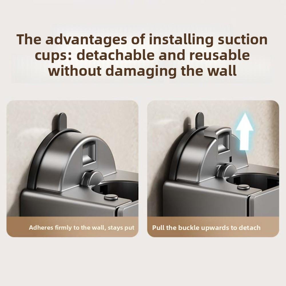 Self-Adhesive Suction Cup Mop Holder Suction Cup Wall Storage Hook Kitchens Organizer