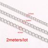 2meters Stainless Steel Extension Chain Gold Color Necklace Bracelet Supplies Chain Wholesale Accessories for Jewelry Making DIY