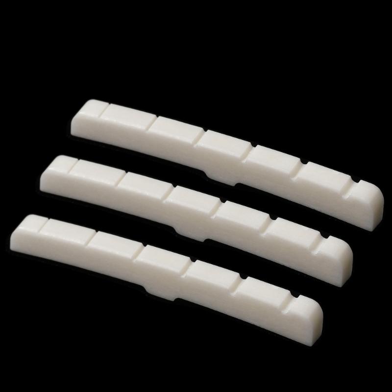 Slotted Guitar Bone Nut Up Saddles Vintage Modern Style Electric Guitar 6 String Pre-Slotted Nut Replacement Parts