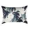 Home Flower and Green Plant Rectangular Waist Pillowcase, Peach Skin Velvet Digital Printed Throw Pillow, Office Waist Cushion Cover