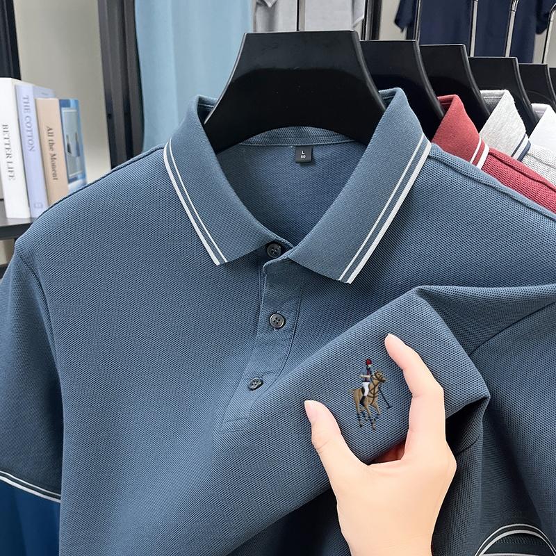 100% Pure Cotton High-end New Brand Paul Embroidery POLO Shirt Summer High-quality Men's Golf Business Casual T-shirt Short Top