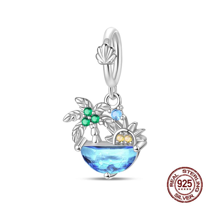 Summer Brand New Copper Metal Zircon Crab Octopus Jellyfish Turtle Shell Charm Bead Components Bead Components Compatible With Authentic Original