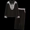 Women's Chinese Style Button-Up Top & Casual Pants Set
